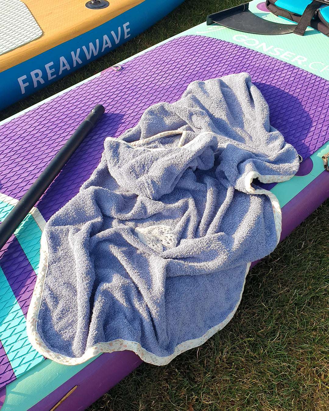 Piu Poncho Indigo-GOTS