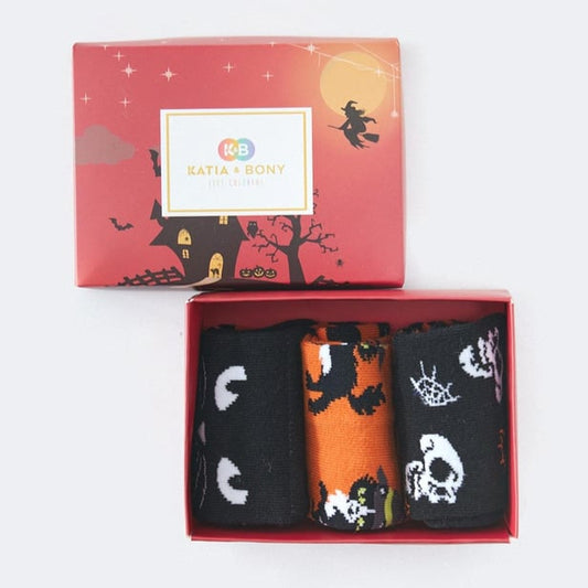 Kids Halloween Patterned Boxed Socks - 3 Pack
