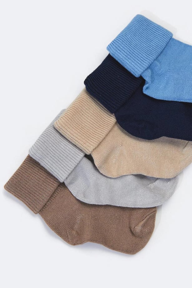 Baby Blue Boxed Socks Bamboo 5-Pack