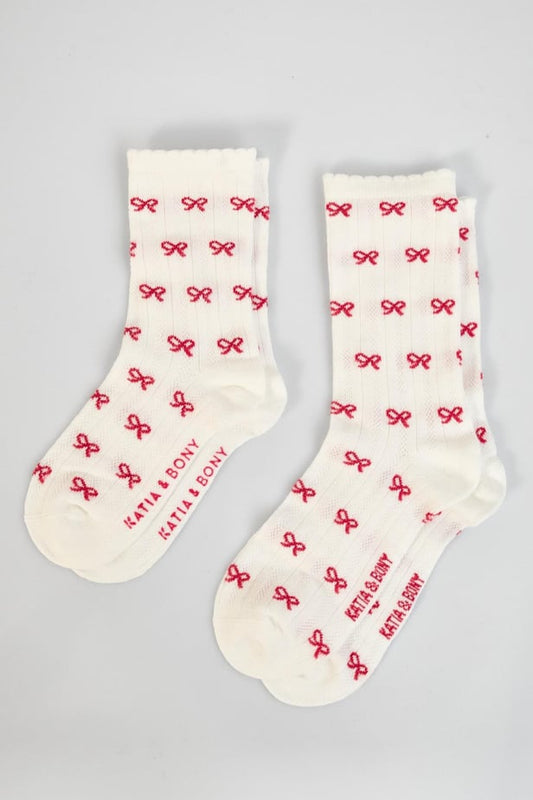 Mom & Me Bow Design Sock Set Boxed
