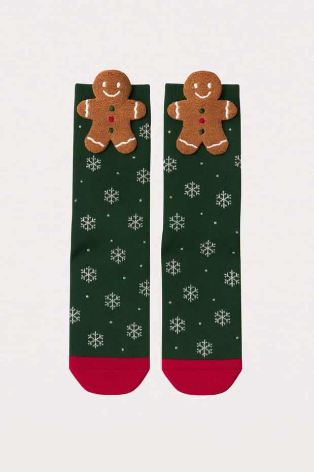 Women's Ginger Breadman Boxed Xmas Socks