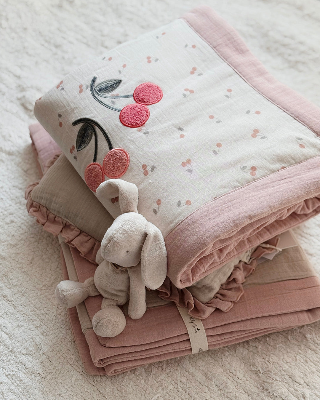 Nova Baby Blanket - Cherry Print – ellylune