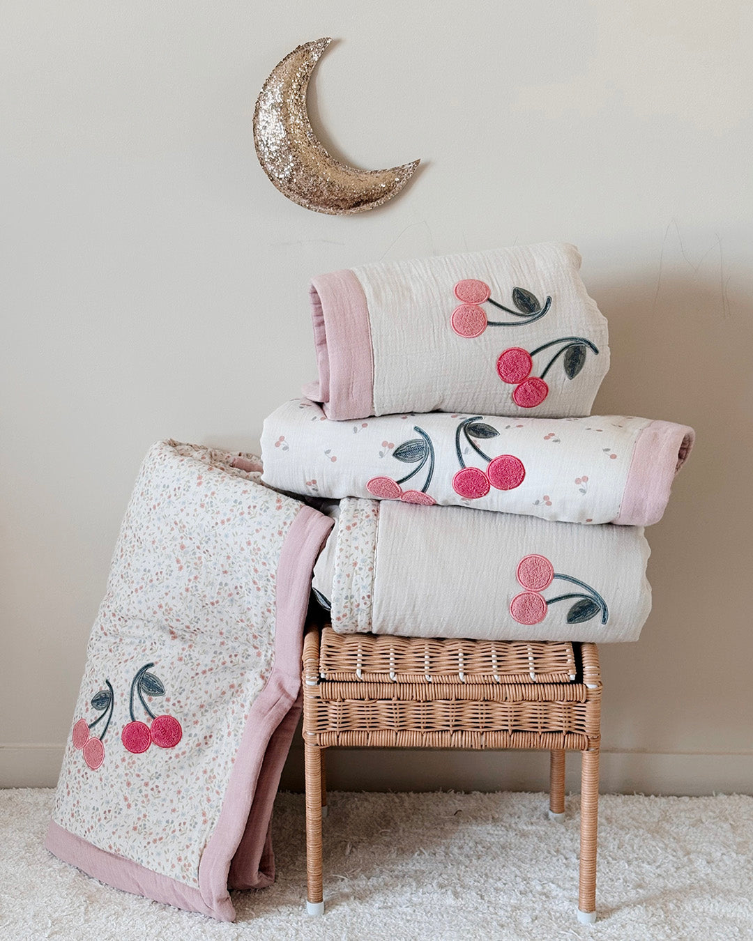 Nova Baby Blanket - Cherries