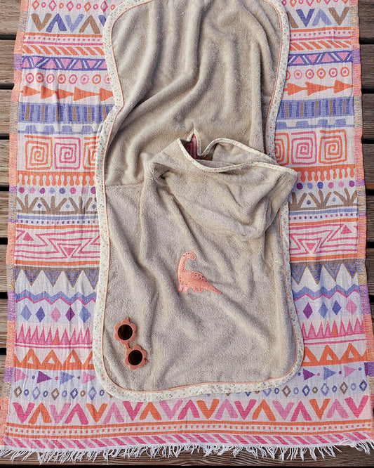 Piu Poncho Dusty Green-GOTS