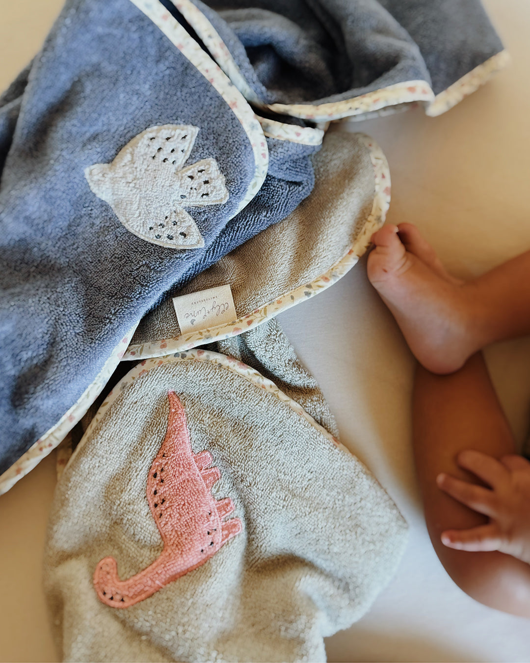 Luca Baby Towel Dusty Green-GOTS