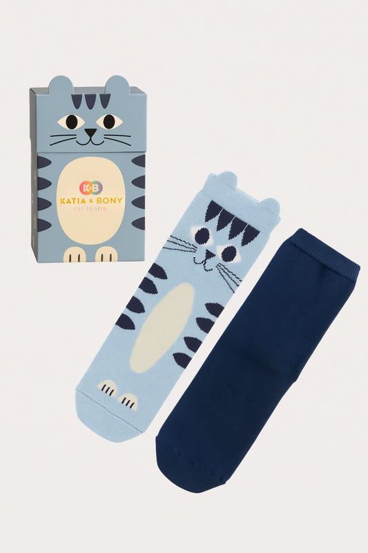Kids’ Cat Boxed Socks 2-Pack