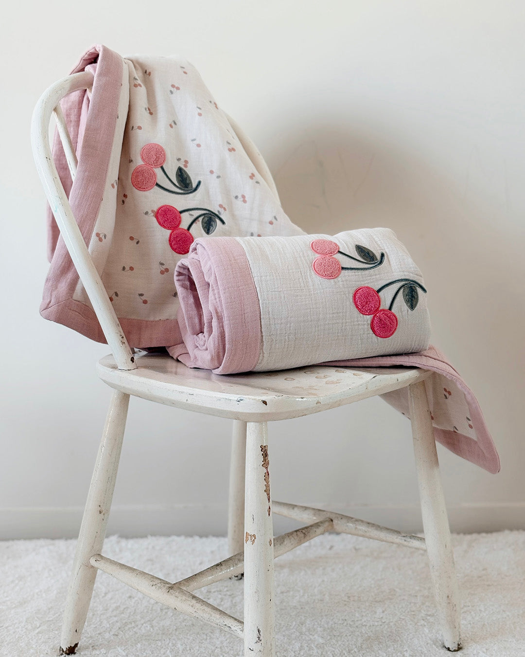 Nova Baby Blanket - Cherry Print – ellylune