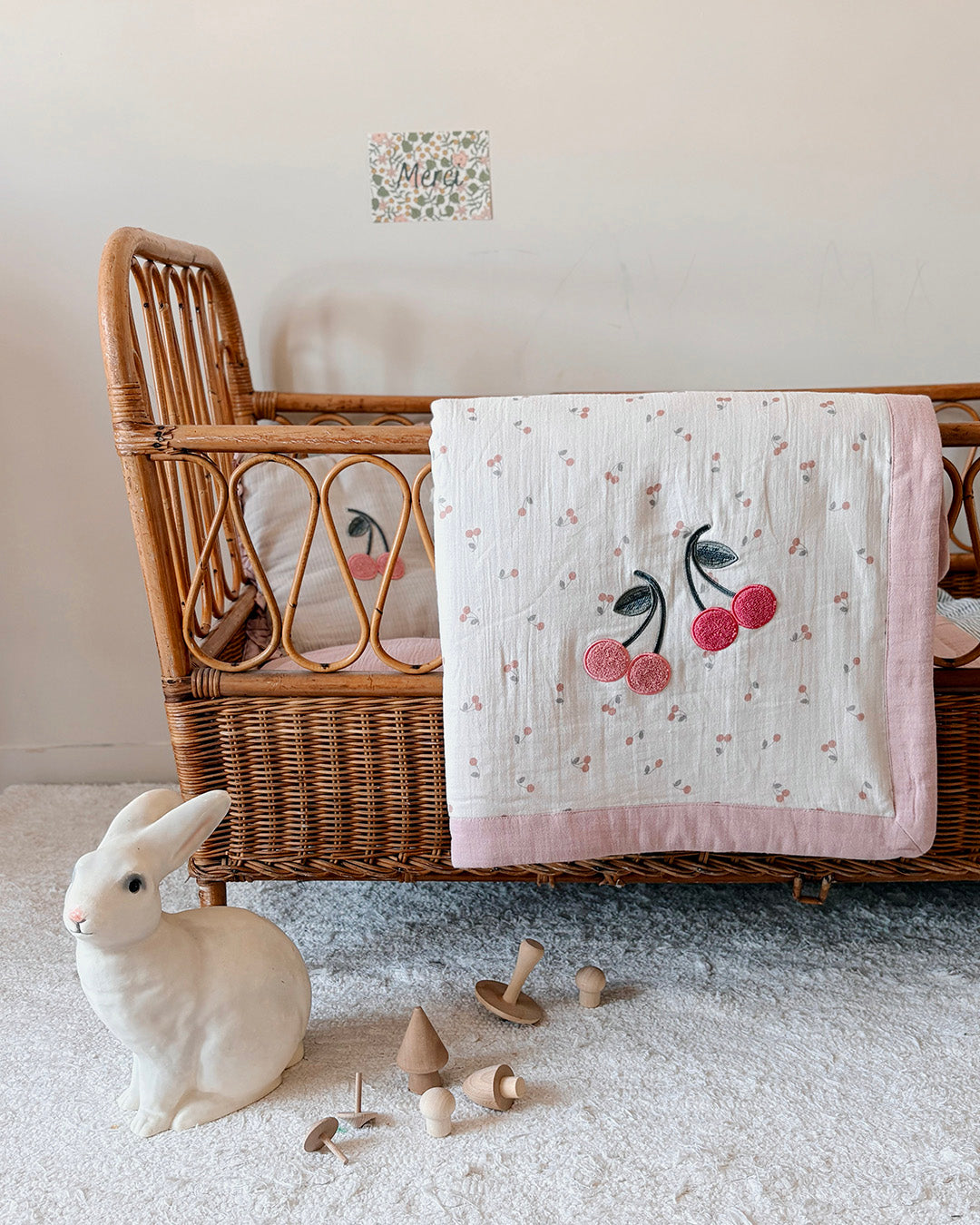 Nova Baby Blanket - Cherry Print – ellylune