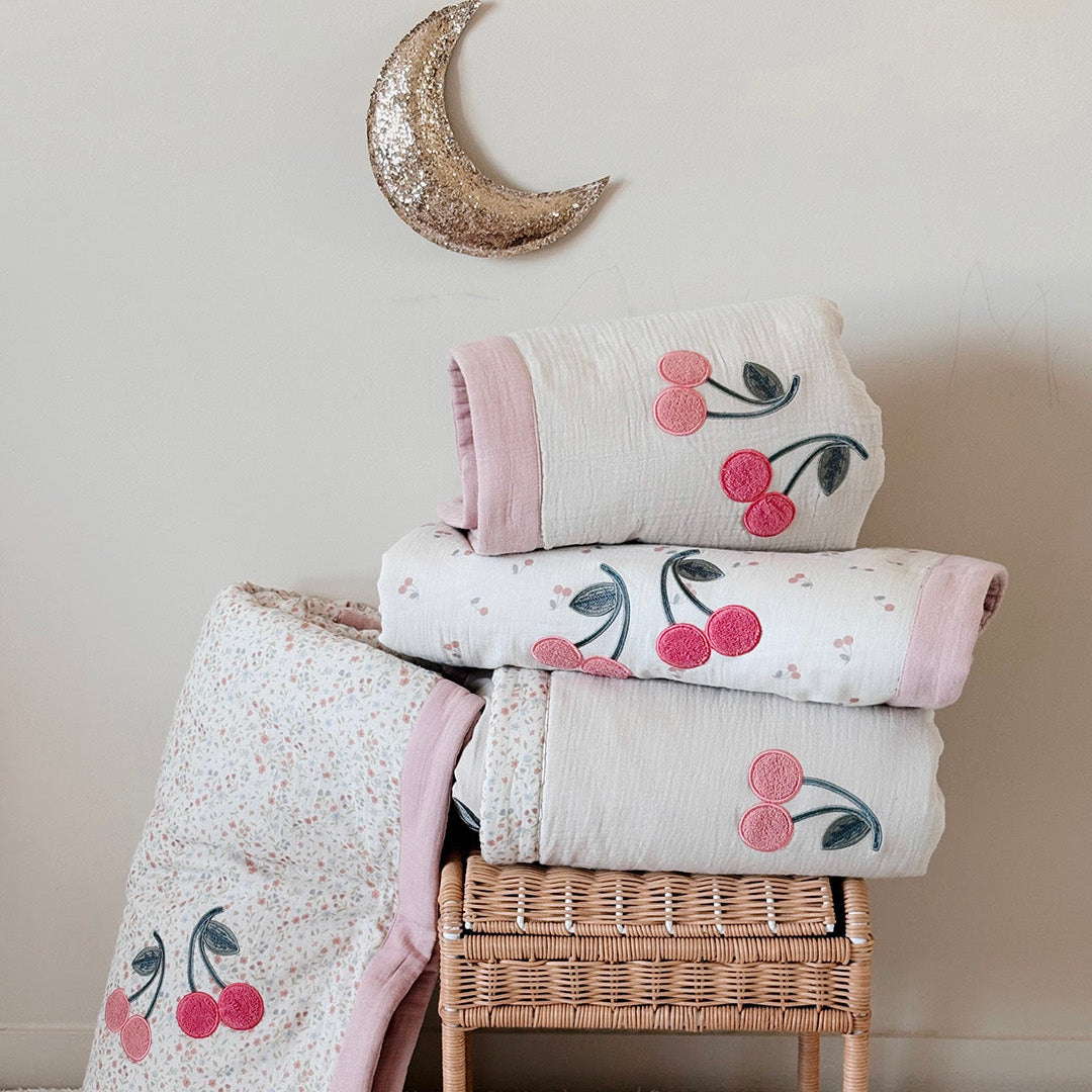 Nova Baby Blanket - Cherry Print