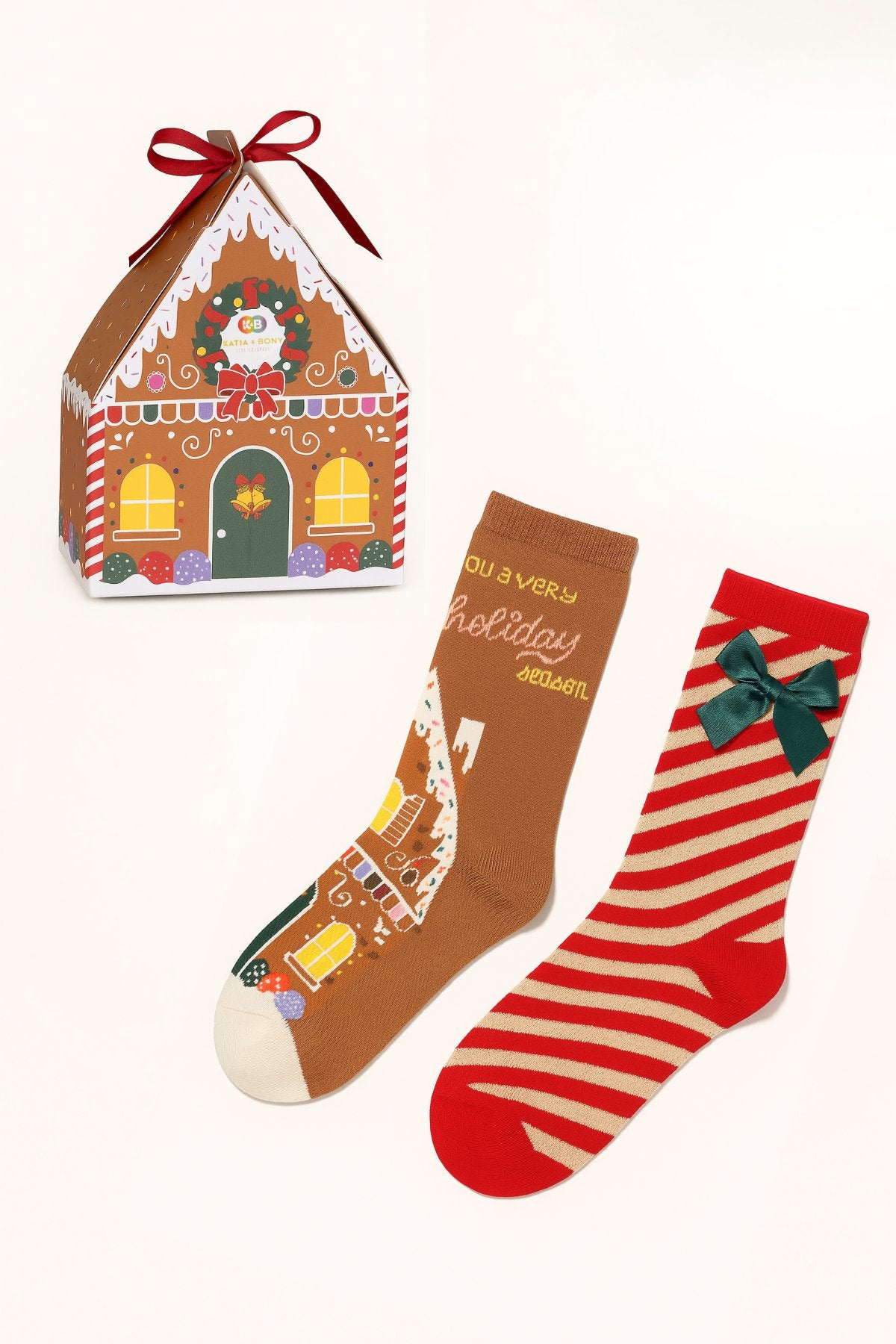 Women’s 2-Pack Bow Christmas Gift Box Socks