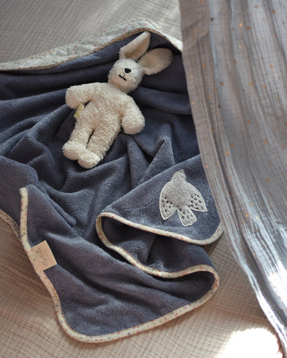 Luca Baby Towel Indigo-GOTS