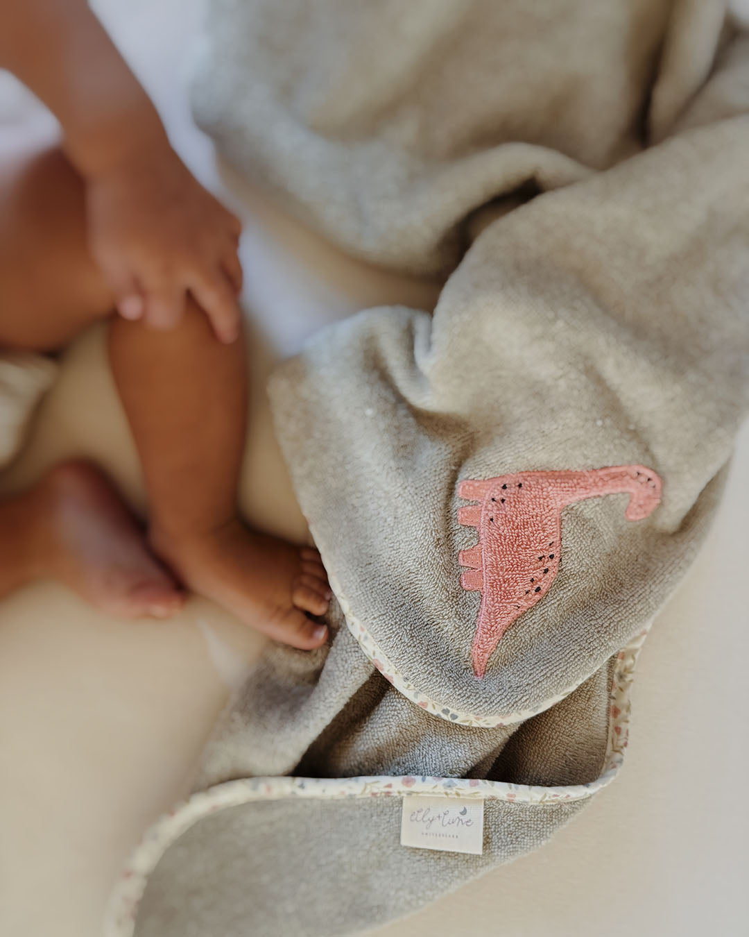 Luca Baby Towel Dusty Green-GOTS