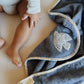 Luca Baby Towel Indigo-GOTS