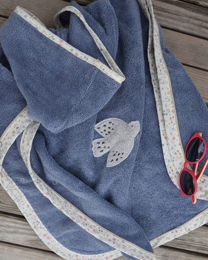 Piu Poncho Indigo-GOTS